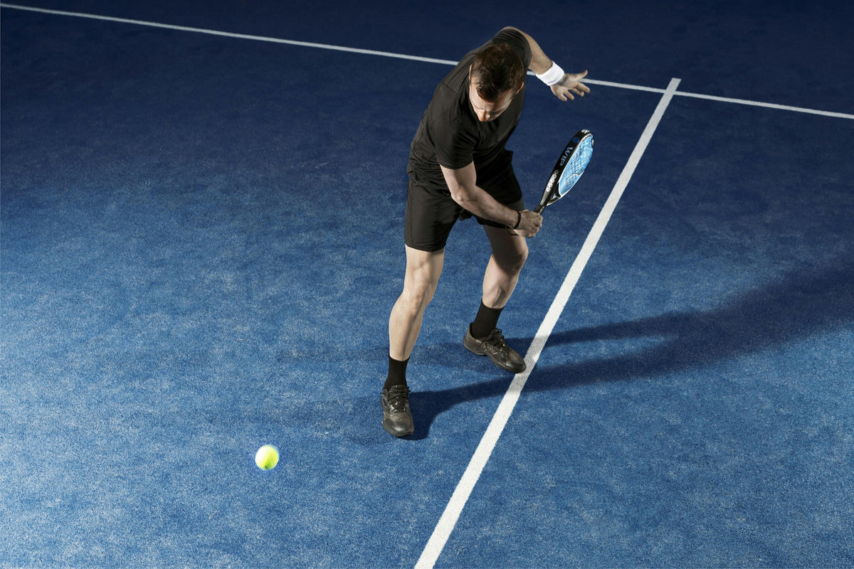 Padel player on court