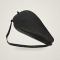 Padded black padel racket cover with shoulder strap