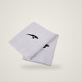 White sweat wristbands, pair