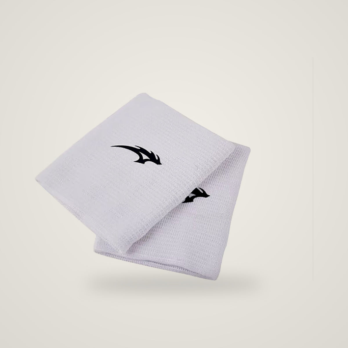 White sweat wristbands, pair